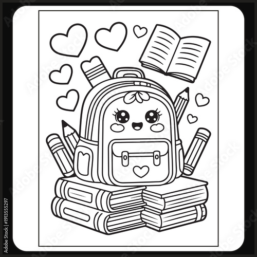 Valentine's Day coloring pages for adults with a cute style.