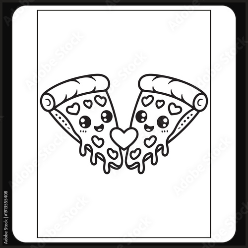 Fast food coloring pages for adults, teens, and kids with a cozy, cute style.