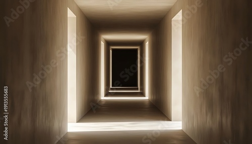empty room with door
