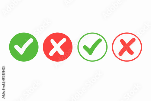 Simple Check Mark Icons Set