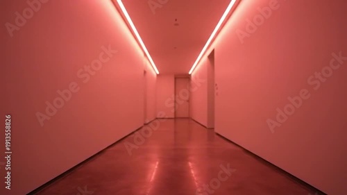 Time-lapse of hall lighting changing colors