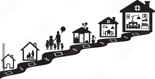 Family Journey Through Life Stages and Home Ownership