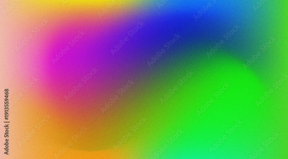 Fototapeta premium Grainy Rainbow Gradient Blur Background with Soft Colorful Abstract Noise Texture
