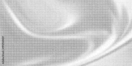 Grunge halftone gradient background. Faded grit noise texture. White and black sand wallpaper. Retro pixelated backdrop. Anime or manga style comic overlay. Vector graphic design textured template