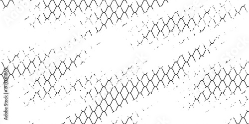 Wire mesh fence isolated on white background