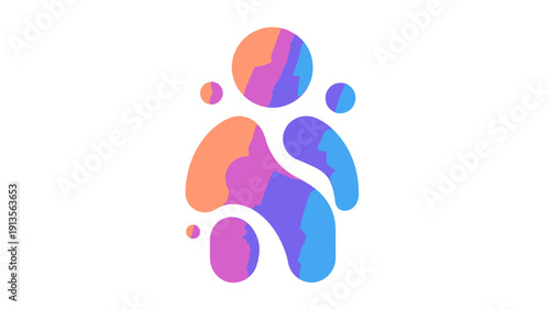 Abstract Humanoid Figure with Colorful Fluid Shapes. Free Download Abstract Humanoid Figure with Colorful Fluid Shapes. - GFXLoad