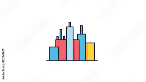 Abstract representation of financial market candlestick chart.