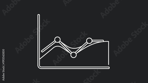 Abstract Line Graph Showing Data Trends Over Time.