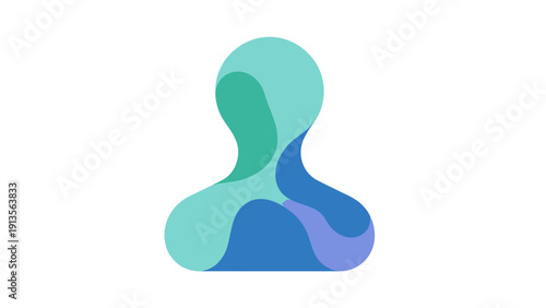 Abstract Humanoid Figure with Flowing Organic Shapes.