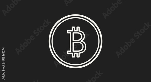 Bitcoin Cryptocurrency Digital Currency Symbol Icon.