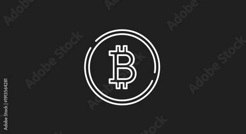 Bitcoin Cryptocurrency Digital Currency Symbol Icon.