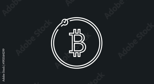 Bitcoin Cryptocurrency Digital Currency Symbol Icon.