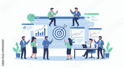 Business Team Collaborating on Strategy and Goals.