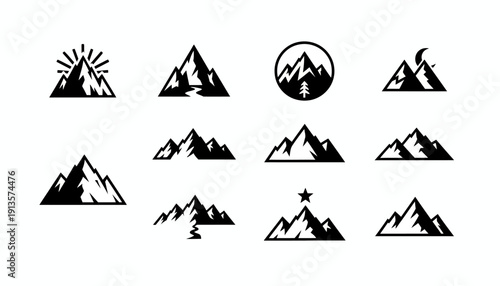 Simple Outdoor Peak Logo Collection