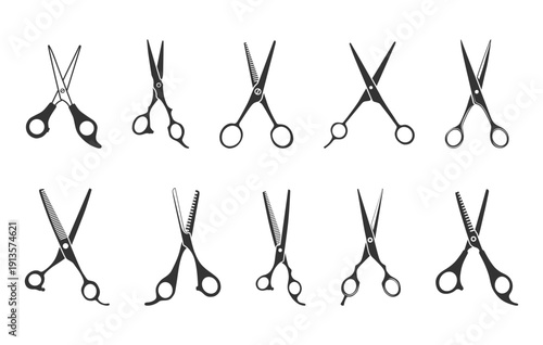 Barber scissors svg, Barber shears svg, Barber scissors silhouette, Barber shears silhouette, Scissors silhouette, Hair scissors silhouette, Hairdressing scissors svg, Saloon scissors svg.