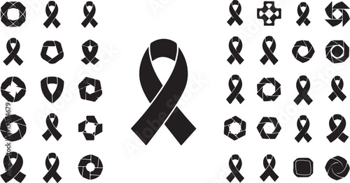 Awareness ribbons and symbols for support and solidarity movement