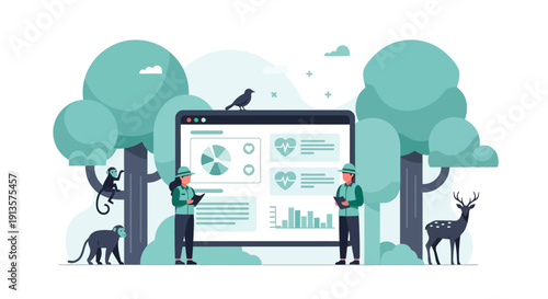 Daily Wildlife Protection Work in a Calm Jungle Environment