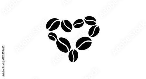 Heart Shape Coffee Beans Icon