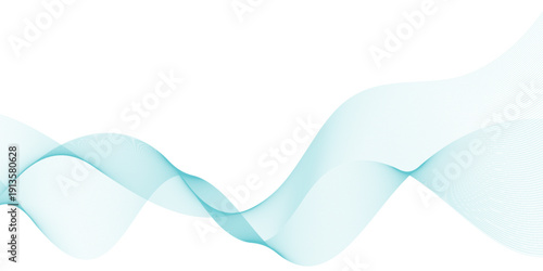 Abstract Wave optical illusion, perspective blue lines stripes with 3d dimensional effect