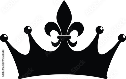 Royal crown with fleur de lis emblem