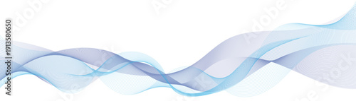 Abstract Wave optical illusion, perspective blue lines stripes with 3d dimensional effect