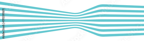 Abstract Wave optical illusion, perspective blue lines stripes with 3d dimensional effect