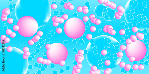 Morphing colorful blobs. Gradient background with metaball shapes for banner, posters.  Vector abstract illustration. Liquid background colors.