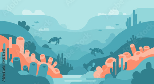 Peaceful Marine Habitat Full of Nature