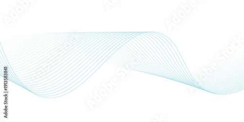 Abstract wave element for design. Digital frequency track equalizer. Stylized line art background. Vector illustration. Wave with lines created using blend tool.