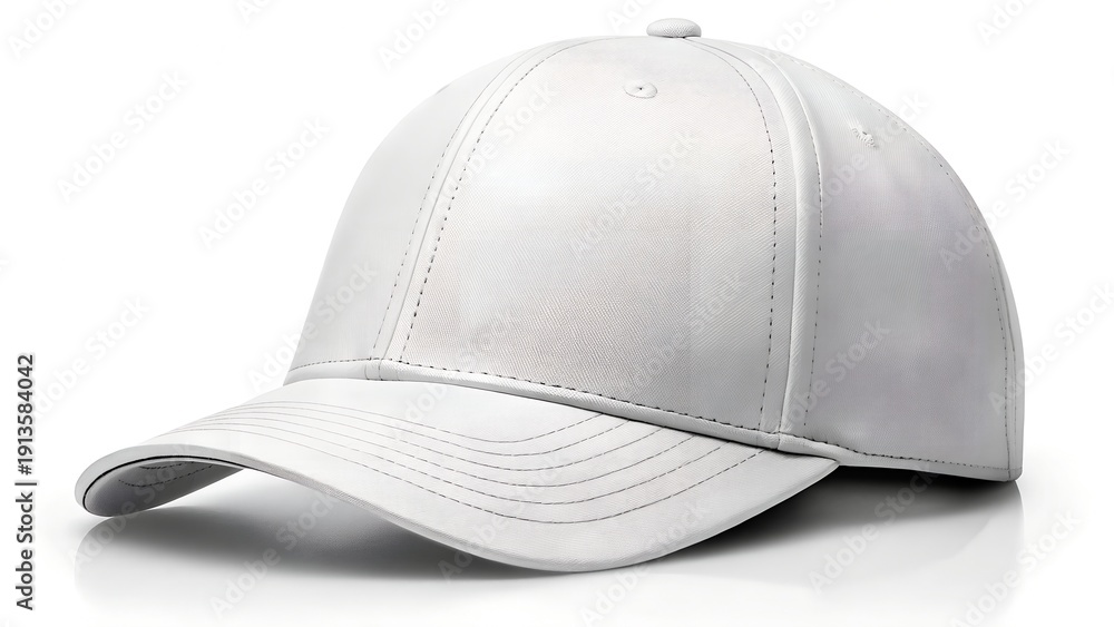 Fototapeta premium White baseball cap isolated on white background