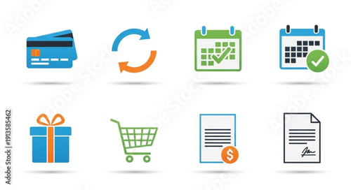 Collection of E-commerce and Business Icons.