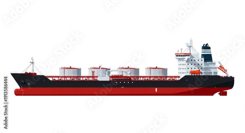 Large cargo ship sailing on the ocean with containers.