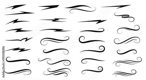 Elegant Swirls and Underlines Collection: Decorative Graphic Elements for Design