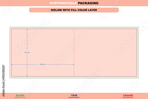 Coffee products sachet packaging dieline template with editable vector die line printable plastic sachets tea folding box layout flexible packaging mockup professional modern design