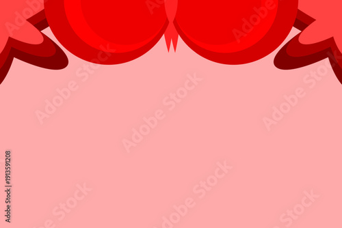 Red theater curtain background with copy space. Vector illustration suitable for stage, presentation, event, and performance design.