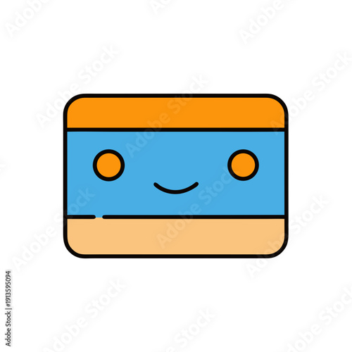 Vector smiling eraser icon