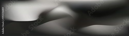 Grey black and white Abstract gradient mesh blurred backgrounds holographic texture long banner eps 10