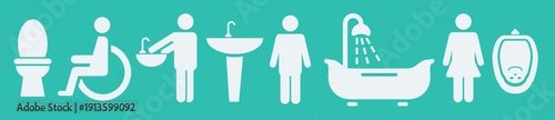 rest room symbols icons
