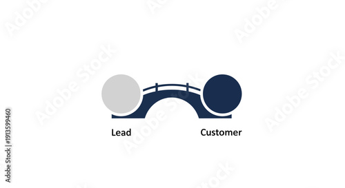 Lead Customer Conversion Process Infographic Elements.