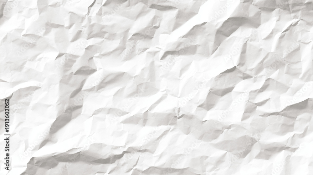Fototapeta premium 白いしわ加工の紙テクスチャ背景素材・ナチュラルなクラフト風バックグラウンド