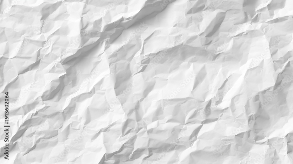 Obraz premium 白いしわ加工の紙テクスチャ背景素材・ナチュラルなクラフト風バックグラウンド