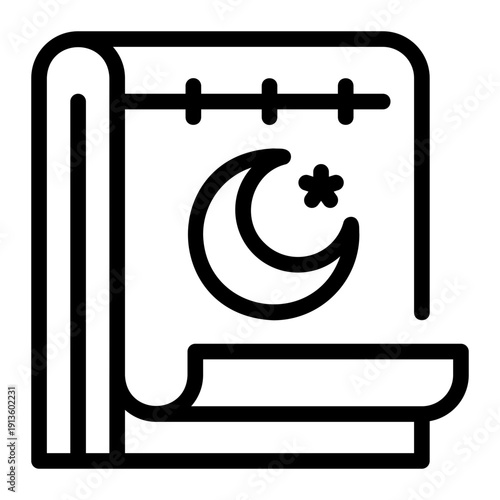 ramadan line icon