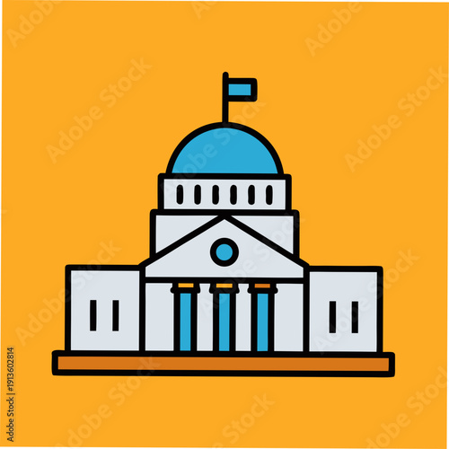 Vector government building icon