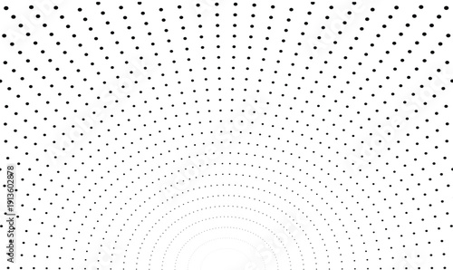 Burst dots with semicircle shape. Rays elements for design. Vector illustration