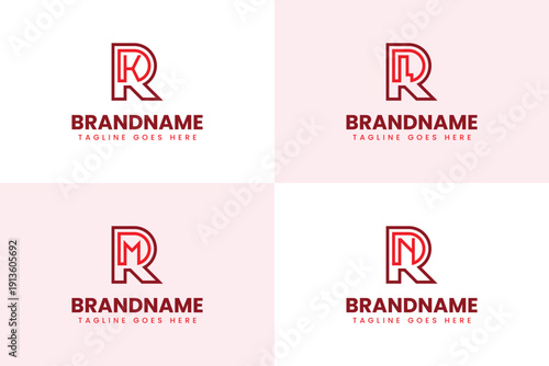 Letters RDK RDL RDM RDN Monogram Logo Set, for brand with DAR DFR DHR DIR initials