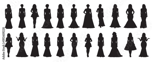 burlesque silhouette white background