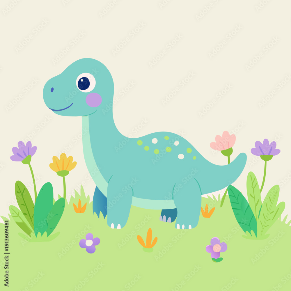 Fototapeta premium cartoon dinosaur vector art