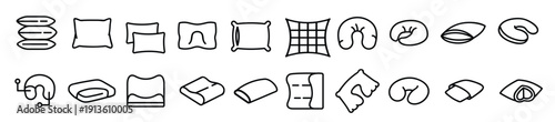  pillow orthopedic collection icons set vector 