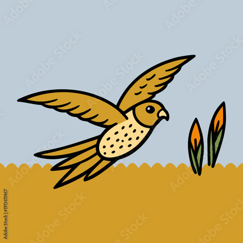 vector illustration of a bird