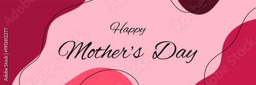 Happy Mother’s Day Banner Vector Background – Modern Celebration Design